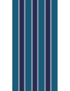 Fab Habitat Harrish Striped Polypropylene Kitchen Mat In Navy and White