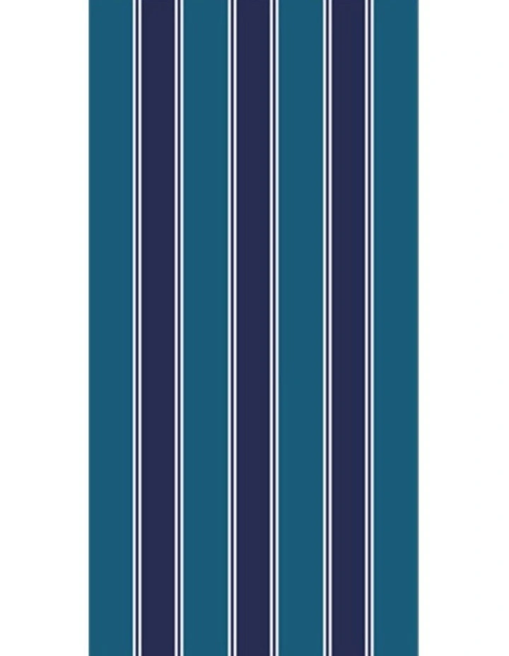 Fab Habitat Harrish Striped Polypropylene Kitchen Mat In Navy and White image 1