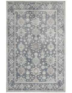 Fab Habitat Anna Machine Washable Rug in Grey