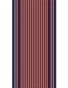 Fab Habitat Griffin Striped Polypropylene Kitchen Mat In Navy Blue