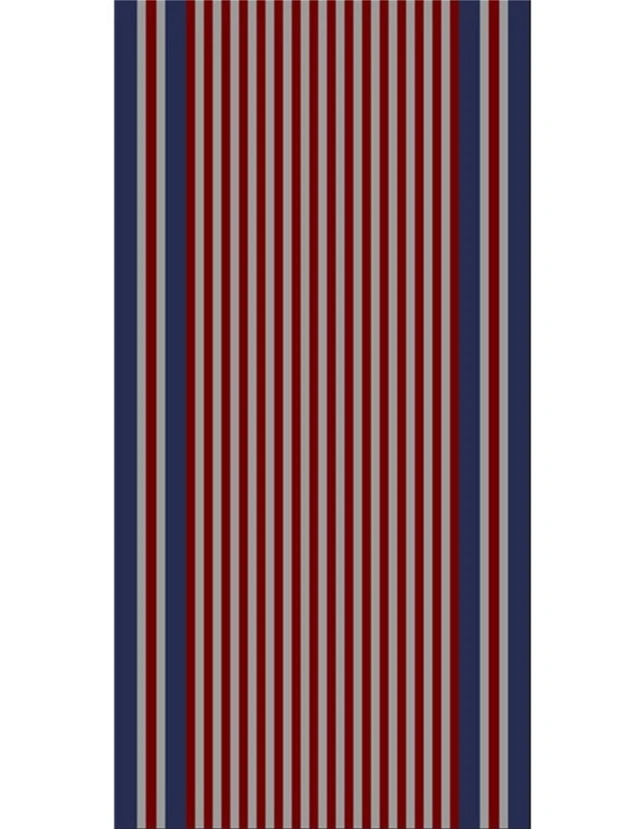Fab Habitat Griffin Striped Polypropylene Kitchen Mat In Navy Blue image 1