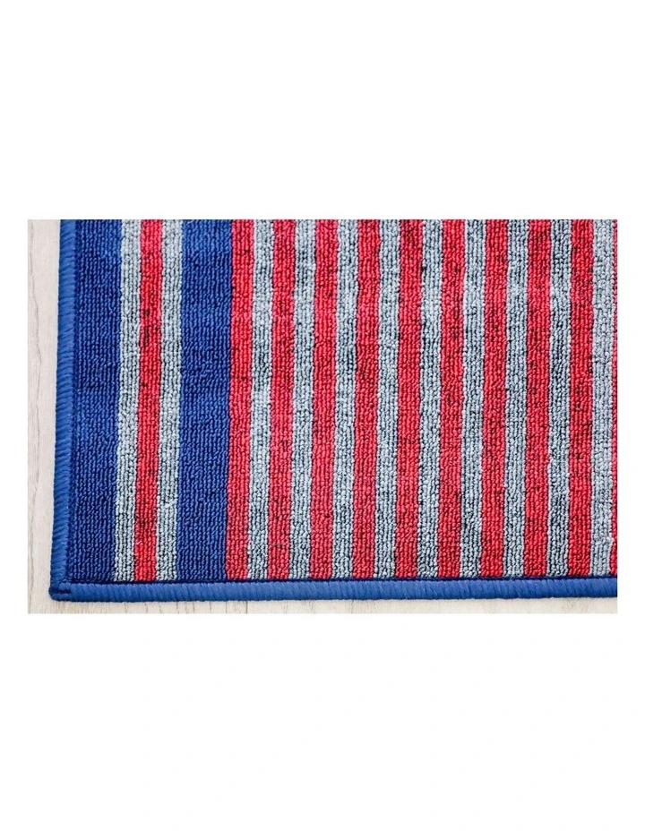 Fab Habitat Griffin Striped Polypropylene Kitchen Mat In Navy Blue image 4