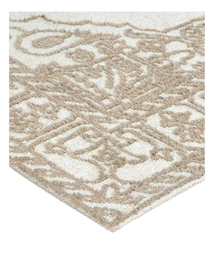 Fab Habitat Vidhi Wool Rug in Ivory and Beige image 4