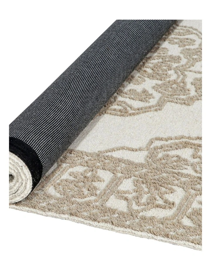 Fab Habitat Vidhi Wool Rug in Ivory and Beige image 5