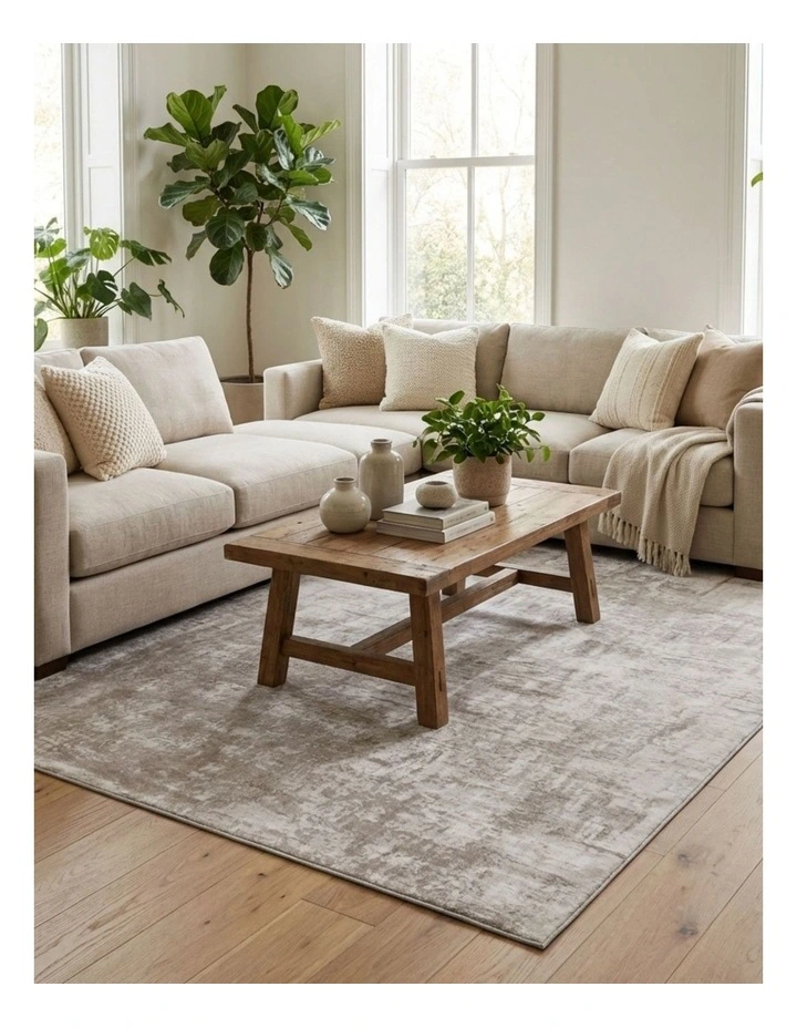 Fab Habitat Denau Distressed Machine Washable Rug in Beige image 5