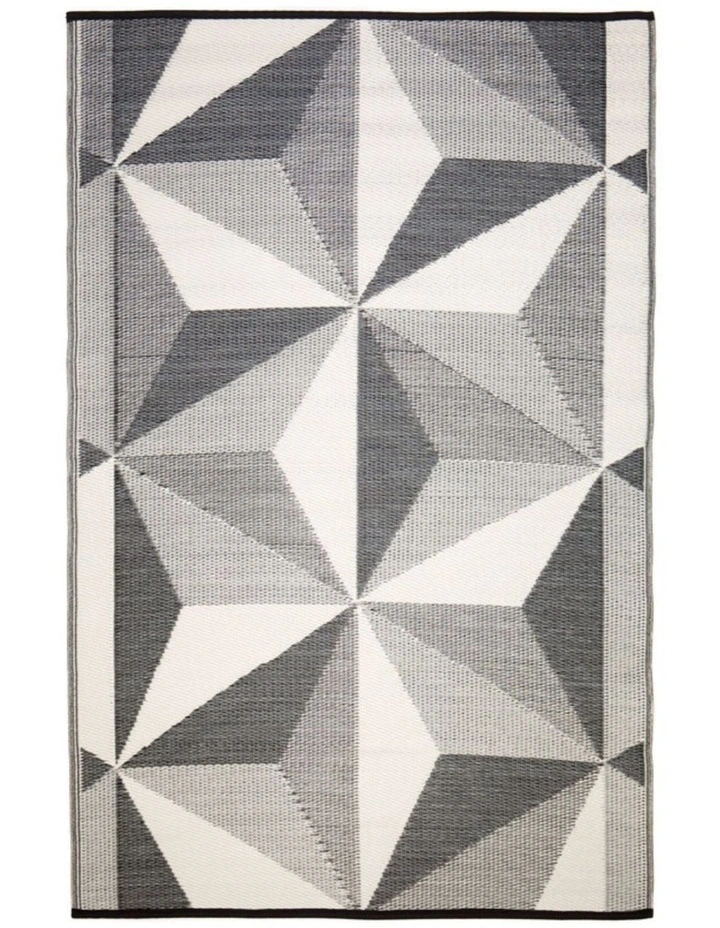Fab Habitat Geostar Glacier Outdoor Rug in Grey image 1