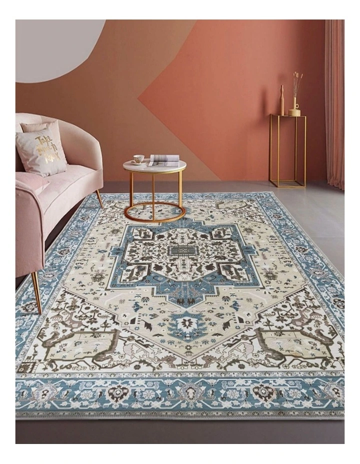 Fab Habitat Noor Traditional Non Slip Rug in Blue image 5