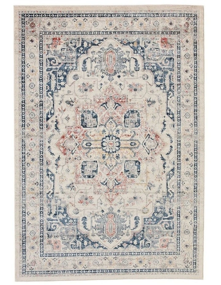 Fab Habitat Soreaq Traditional Distressed Rug in Pale Rose and White image 1