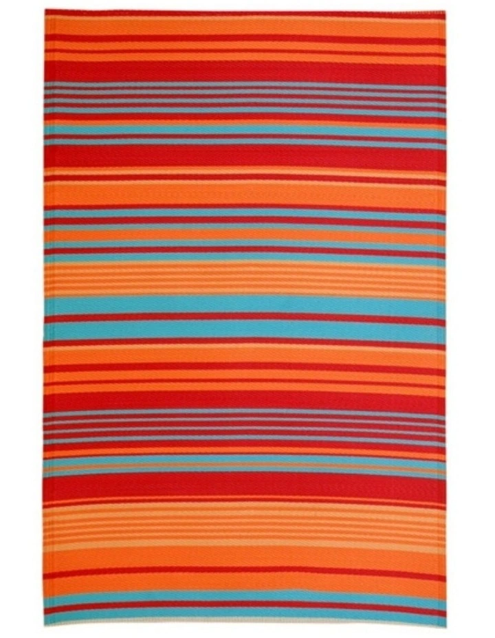 Fab Habitat Malibu Recycled Plastic Reversible Outdoor Rug in Multicoloured image 1