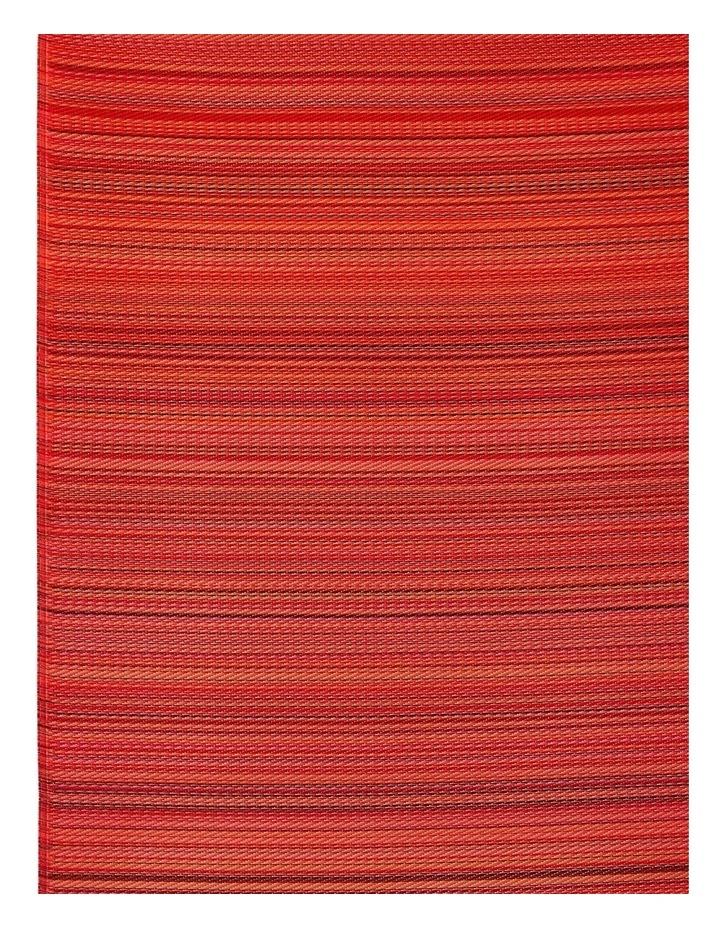 Fab Habitat Cancun Melange Recycled Plastic Outdoor Rug in Sunset Red image 2