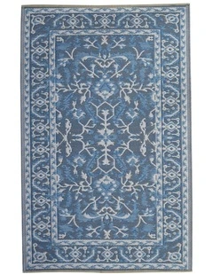 Fab Habitat Nain Recycled Plastic Outdoor Rug in Blue