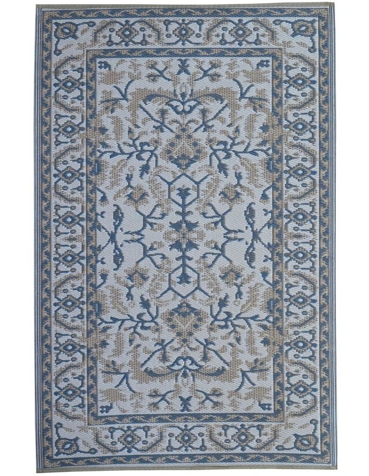 Fab Habitat Nain Recycled Plastic Outdoor Rug in Blue image 3