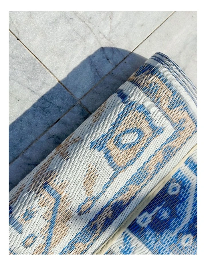 Fab Habitat Nain Recycled Plastic Outdoor Rug in Blue image 7