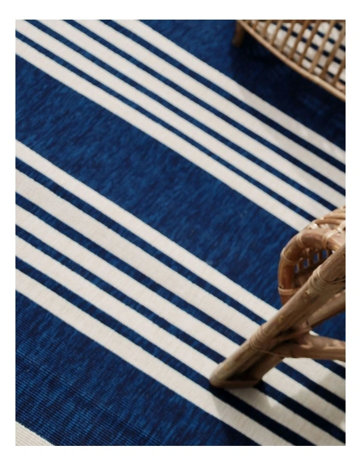 Fab Habitat Mariona Stripes Outdoor Rug in Blue image 3
