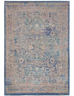 Fab Habitat Nimrit Traditional Machine Washable Rug in Multicolour