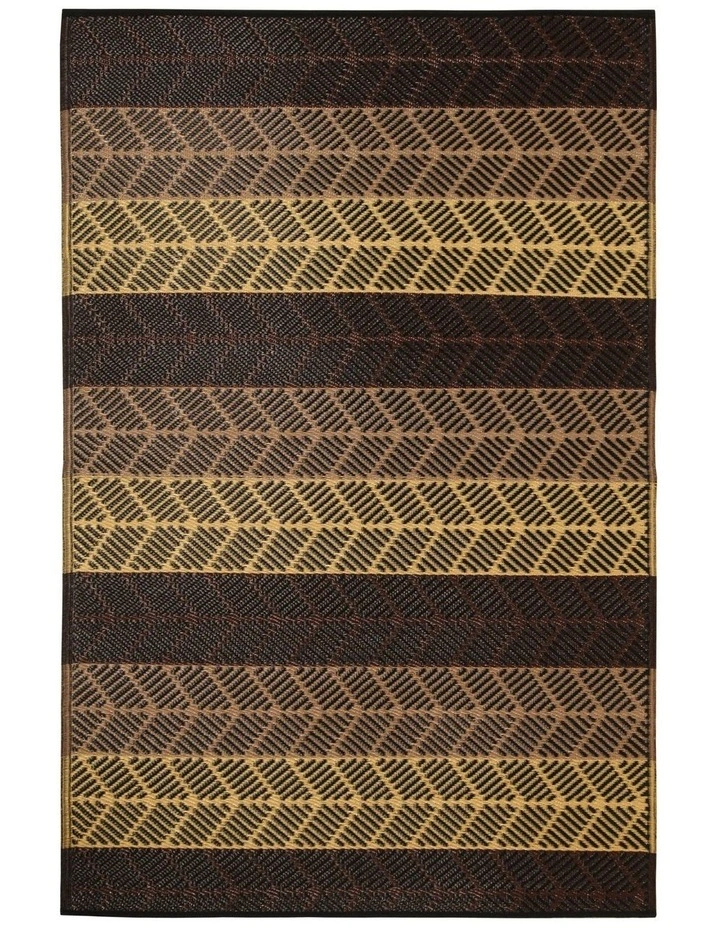 Fab Habitat Seattle African Recycled Plastic Outdoor Rug in Chestnut and Walnut Brown image 1