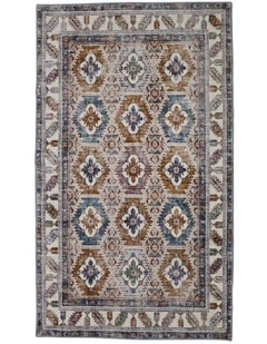 Fab Habitat Maisha Machine Washable Rug in Multicolour
