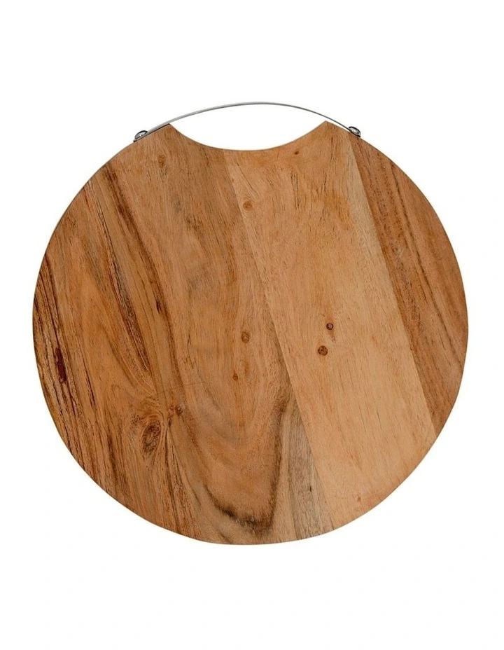 Fab Habitat Amla Acacia Wood Round Serving Board image 3