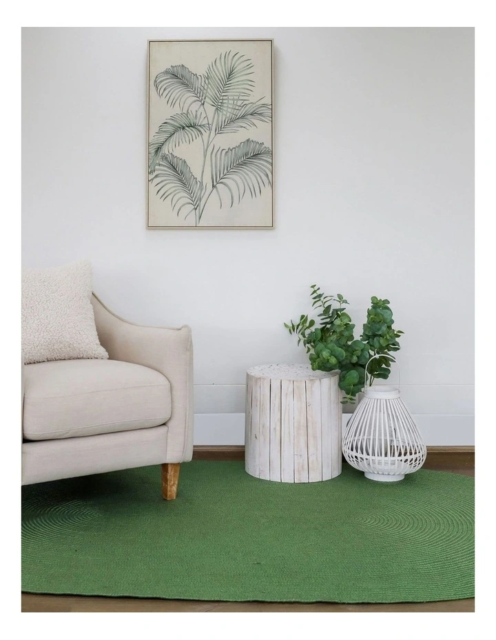 Fab Habitat Tula Oval Indoor Outdoor Rug in Sage image 2