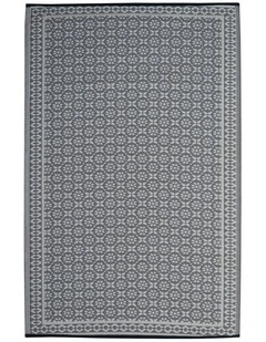 Fab Habitat Ronda Recycled Plastic Outdoor Rug in Grey