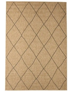 Fab Habitat Nara Indoor Outdoor rug in Black and Natural