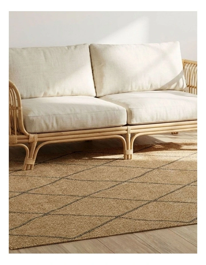 Fab Habitat Nara Indoor Outdoor rug in Black and Natural image 2