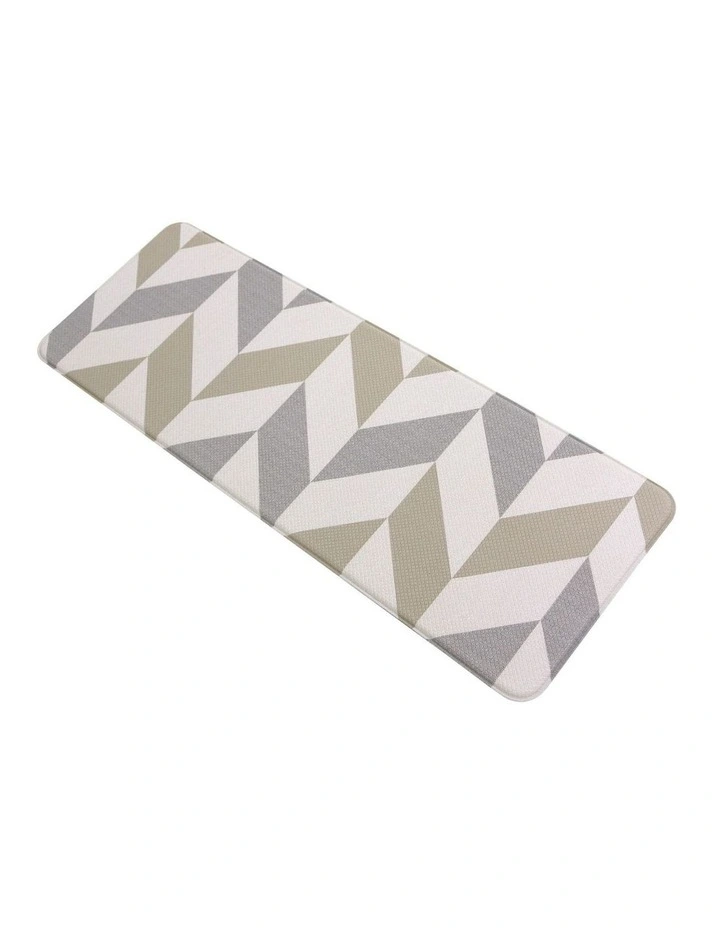 Fab Habitat Herringbone Gainsboro Kitchen Laundry Bathroom Anti Fatigue Mat In Beige image 3