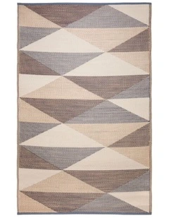 Fab Habitat Monaco Modern Recycled Plastic Outdoor Rug in Champagne Beige and Multicoloured
