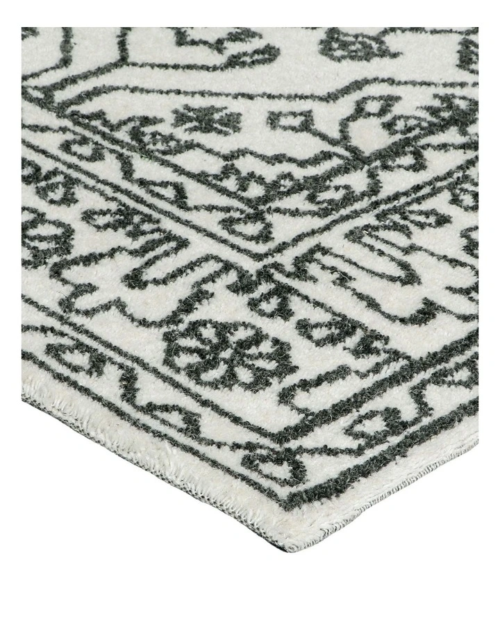 Fab Habitat Neel Wool Rug in Ivory and Black image 4