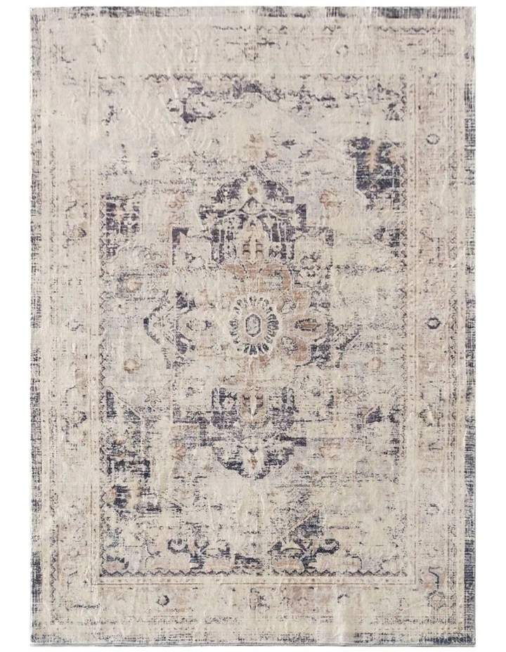 Fab Habitat Kiara Distressed Machine Washable Rug in Multicolour image 1