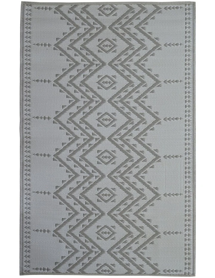 Fab Habitat Ayana Recycled Plastic Outdoor Rug in Stone Grey image 2