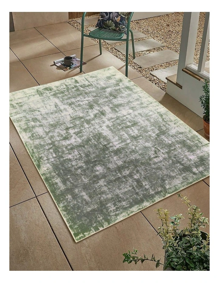 Fab Habitat Denau Distressed Machine Washable Rug in Green image 5