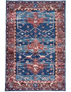 Fab Habitat Dibru Traditional Machine Washable Rug in Multicolour