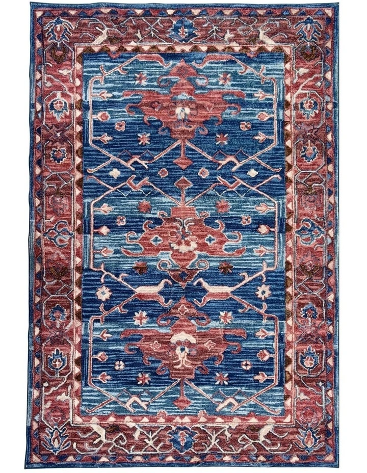 Fab Habitat Dibru Traditional Machine Washable Rug in Multicolour image 1