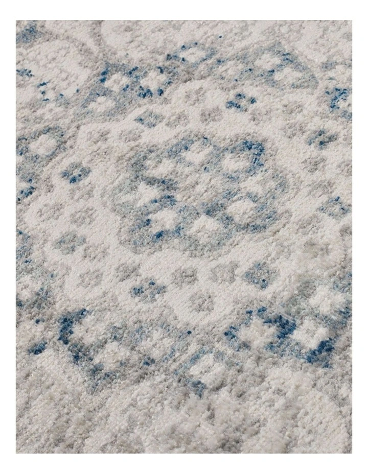 Fab Habitat Mangan Traditional Distressed Rug in Navy and White image 3