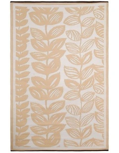 Fab Habitat Mal Recycled Plastic Outdoor Rug in Beige