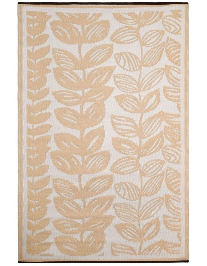Fab Habitat Mal Recycled Plastic Outdoor Rug in Beige image 1