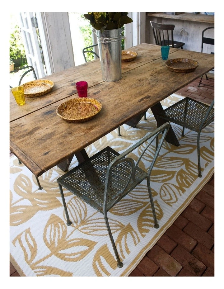 Fab Habitat Mal Recycled Plastic Outdoor Rug in Beige image 2