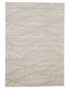 Fab Habitat Manad Botanical Indoor Outdoor Rugs in Beige
