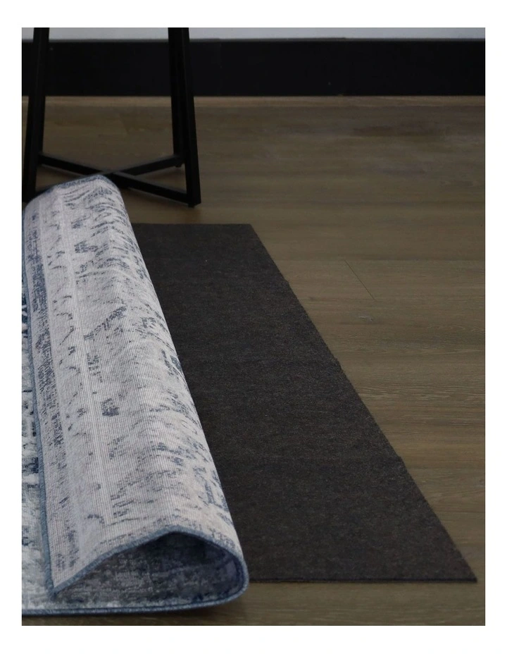 Fab Habitat Felt Rug Underlay with Non-Slip Rubber Backing in Black image 2