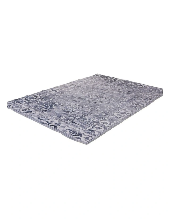 Fab Habitat Shay Traditional Distressed Machine Washable Rug in Grey image 2