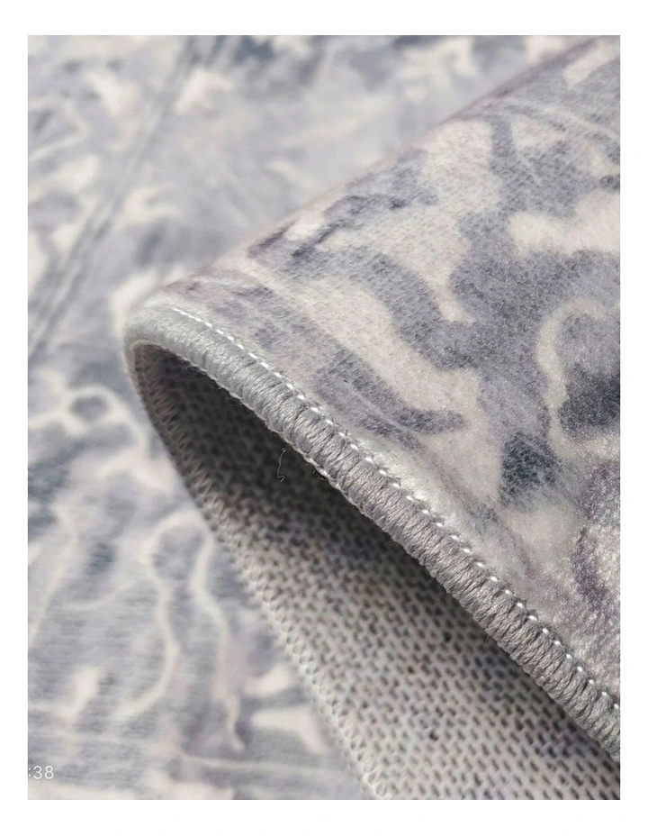 Fab Habitat Shay Traditional Distressed Machine Washable Rug in Grey image 3