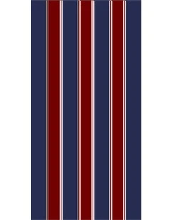 Fab Habitat Eloise Striped Polypropylene Kitchen Mat In Navy Blue