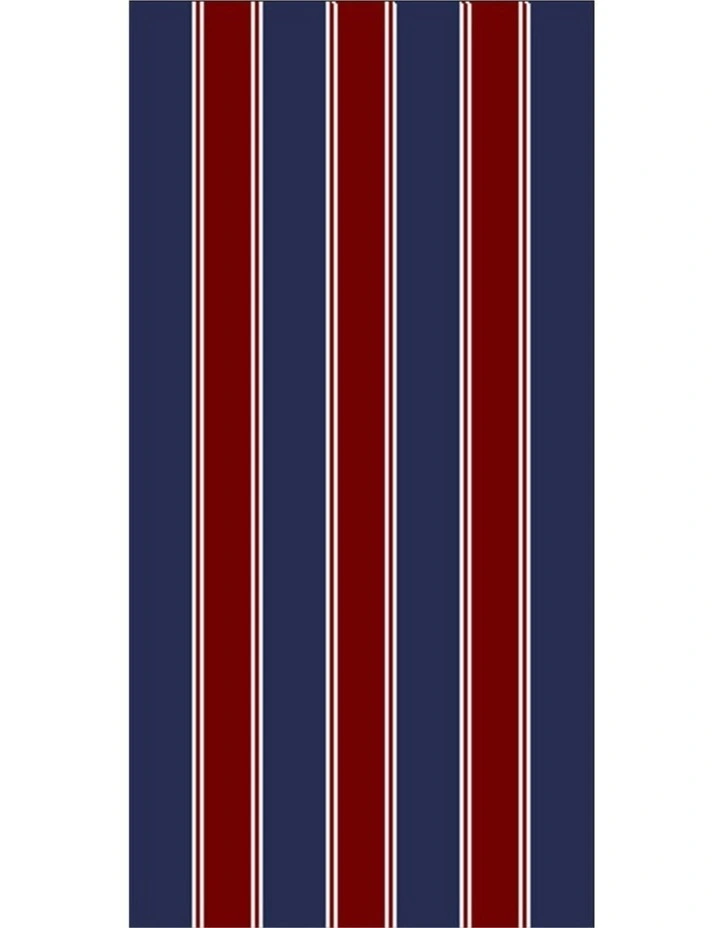 Fab Habitat Eloise Striped Polypropylene Kitchen Mat In Navy Blue image 1