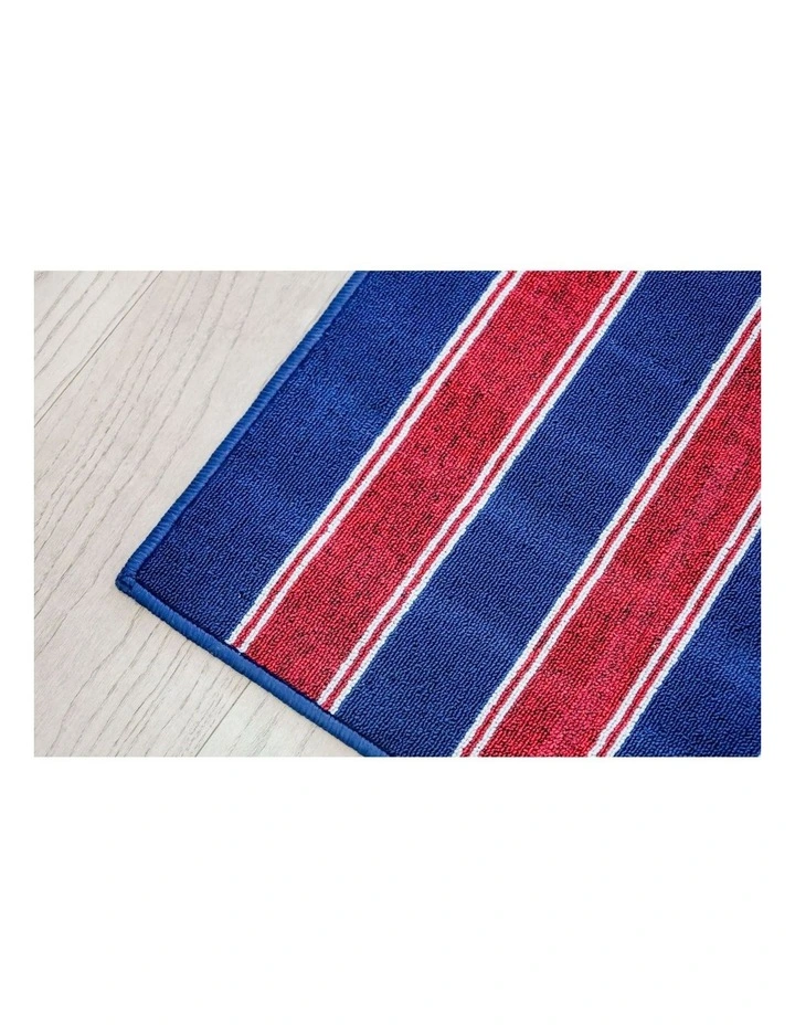 Fab Habitat Eloise Striped Polypropylene Kitchen Mat In Navy Blue image 3