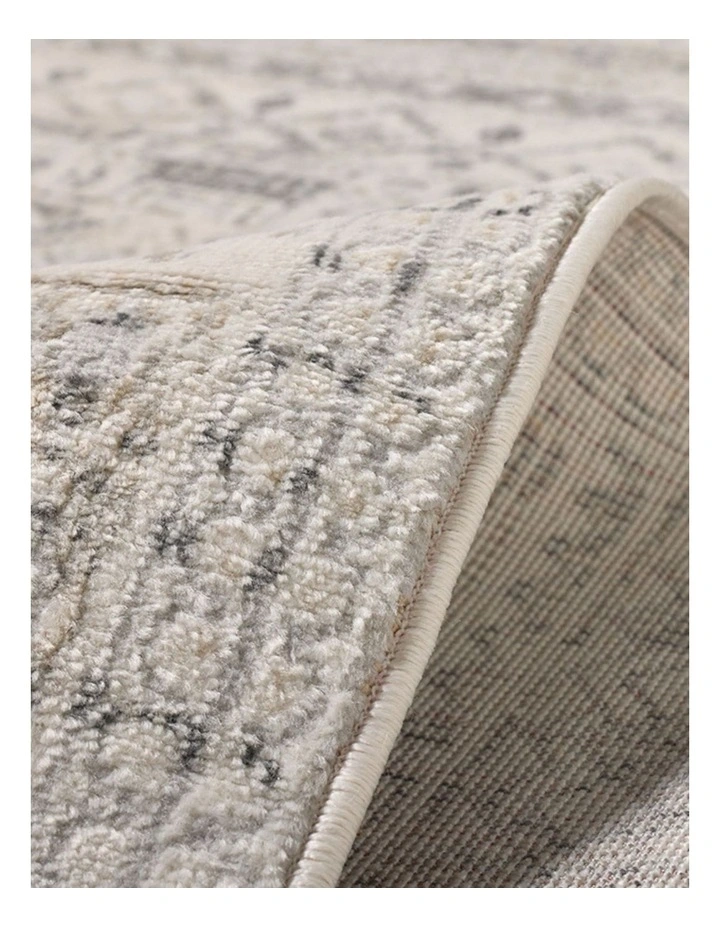 Fab Habitat Ikop Traditional Distrssed Rug in Light Grey and White image 4
