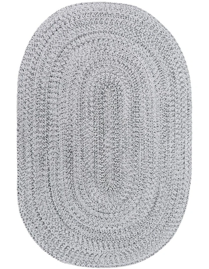 Fab Habitat Tula Oval Indoor Outdoor Rug in Grey image 1