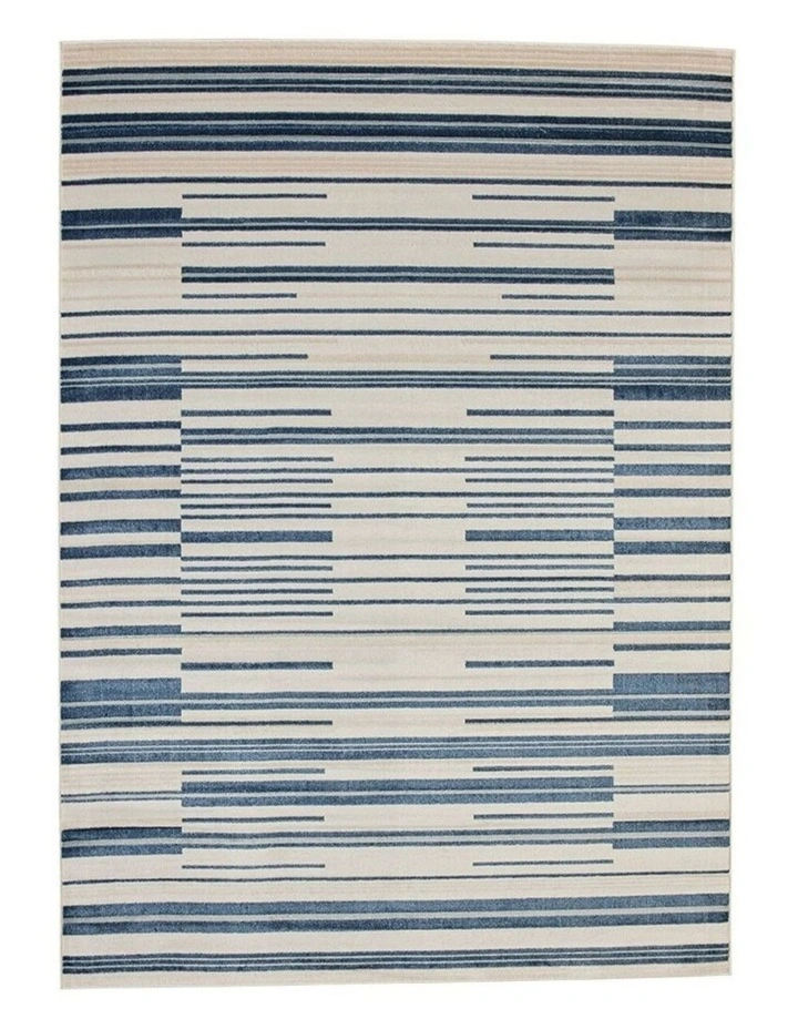 Fab Habitat Yomi Indoor Outdoor Rugs in Navy Blue and Cream image 1