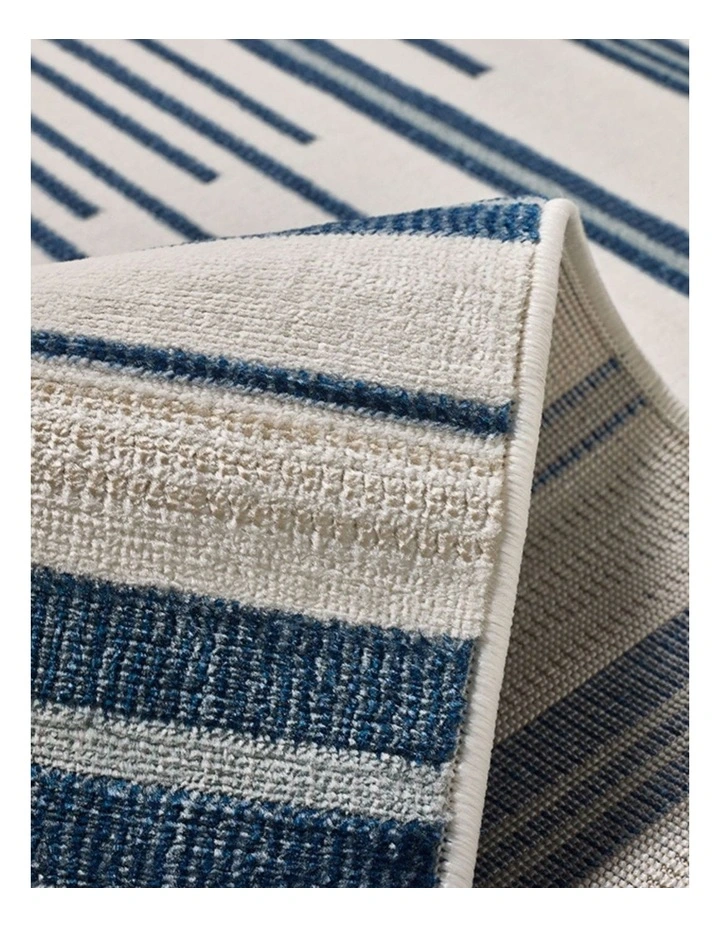 Fab Habitat Yomi Indoor Outdoor Rugs in Navy Blue and Cream image 3
