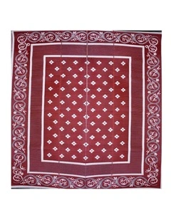 Fab Habitat Orissa Foldable Waterproof Large Camping Carpet for Outdoor in Red